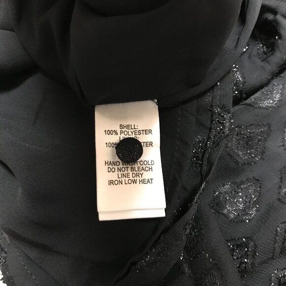 Lulus Womens XS Marci Black Romper Embroidered Long Sleeve Shimmer NWT - Picture 11 of 11